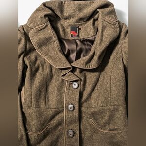 Vintage Debbie Shuchat Brown Tweed Blazer Size Womens12